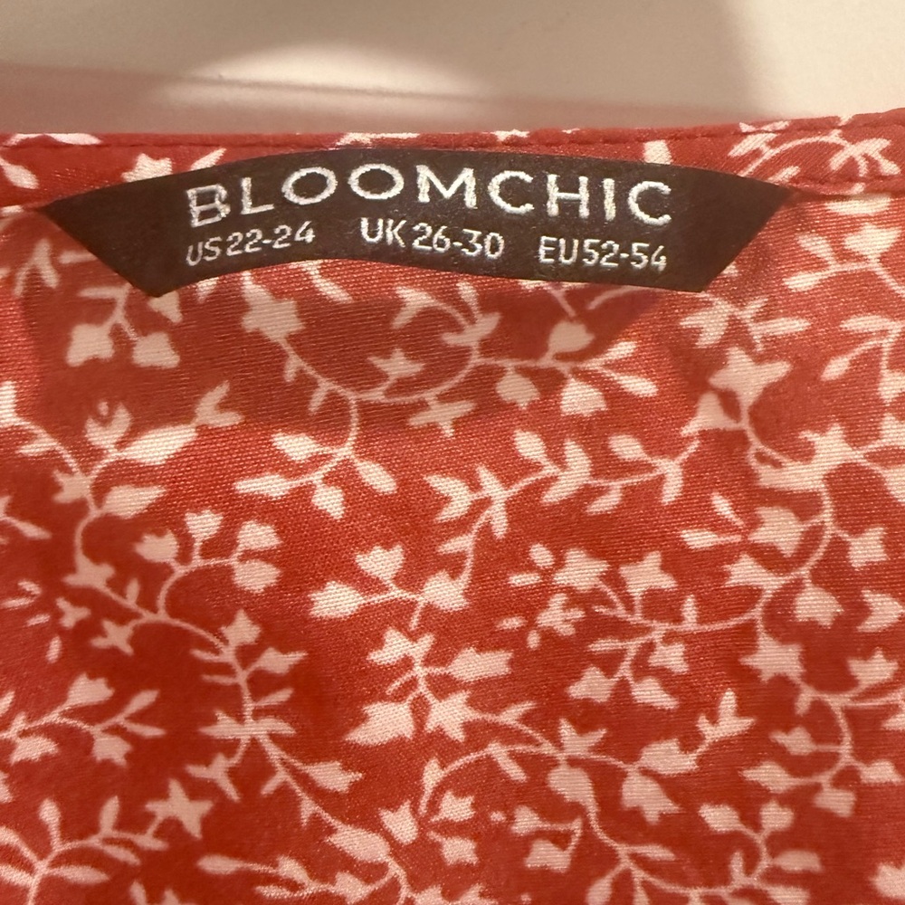 BloomChic Red and White Floral Blouse